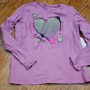 Pink Heart Graphic Kids Shirt